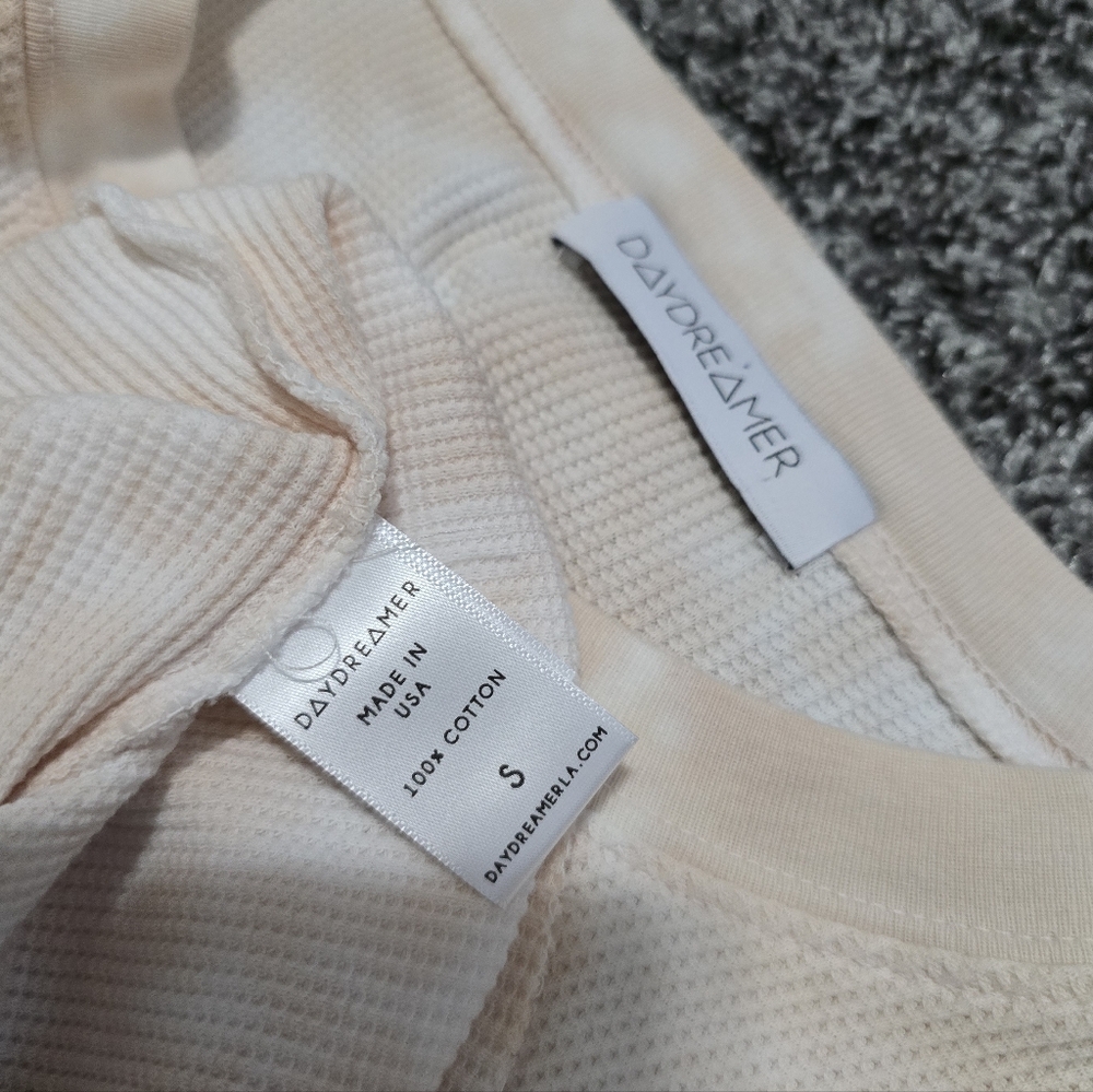 Daydreamer The Doors 1968 band tee thermal cropped waffle knit - Picture 7 of 8